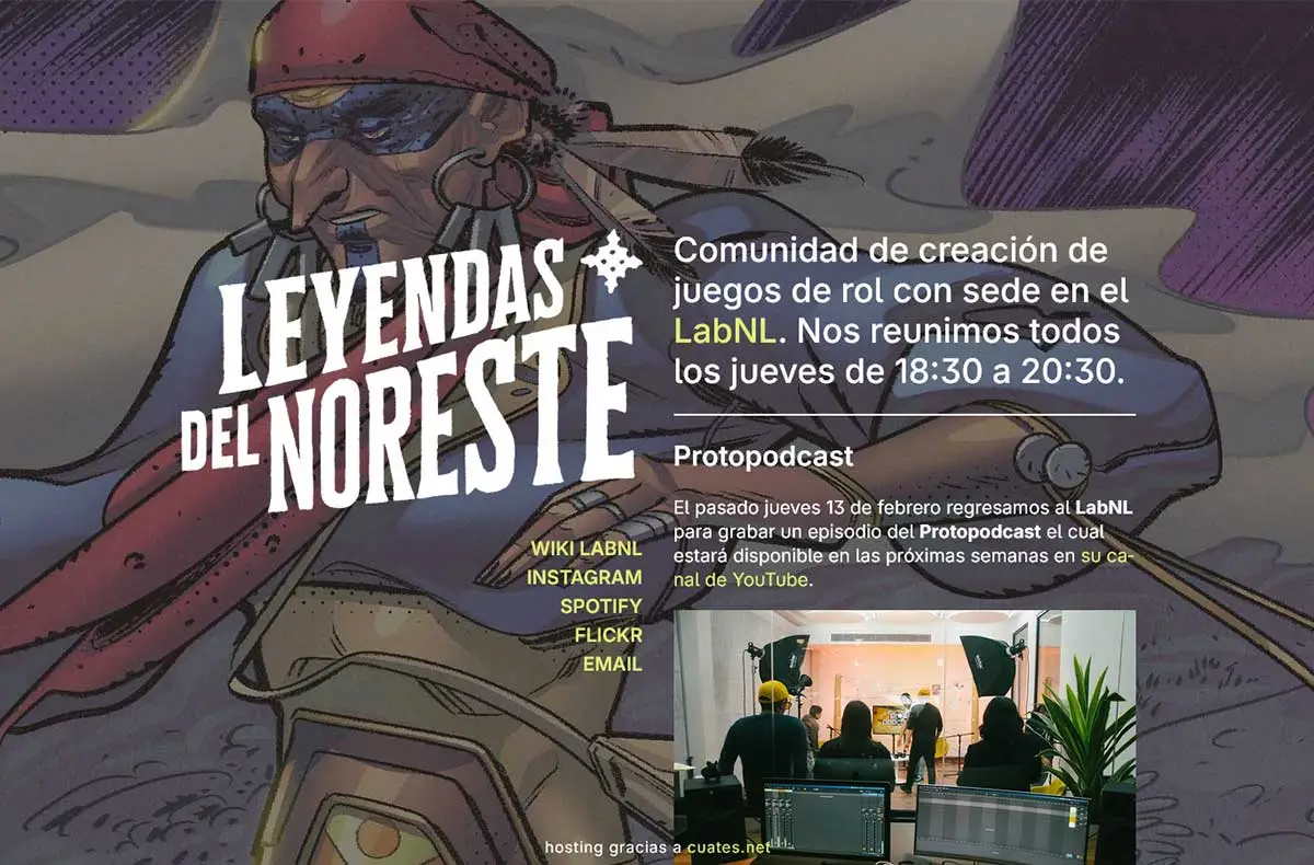 leyendasdelnoreste.com screenshot from february 2025.